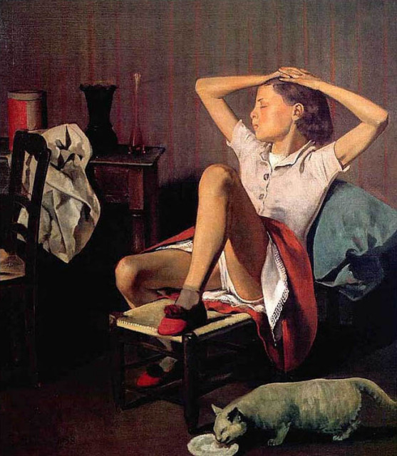 Balthus--Girl with Cat