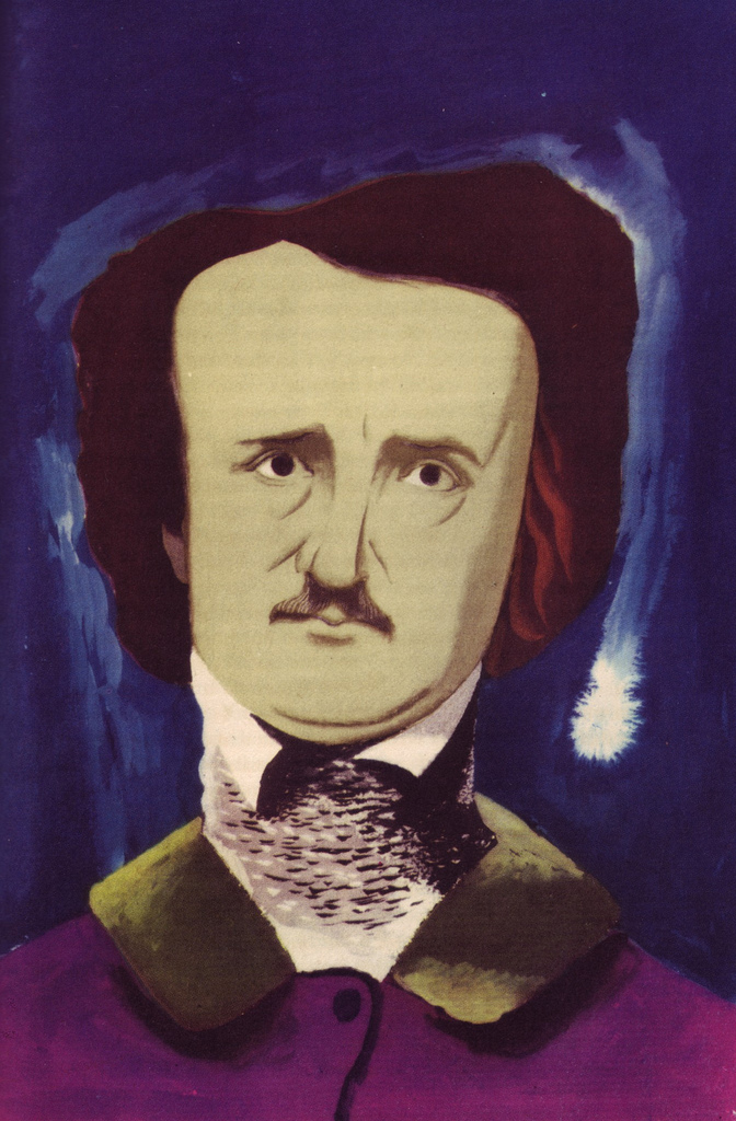 Image of Poe by Edward McKnight Kauffer, via A Journey Round My Skull