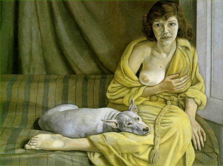 freud girl with white dog 1951