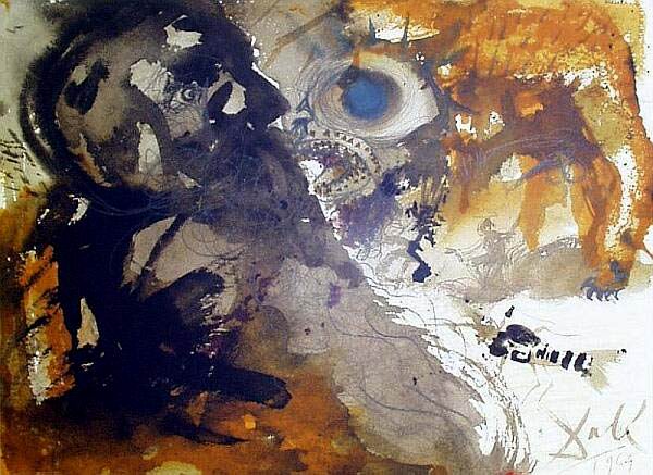 Leviathan-Job 40-21, Salvador Dali