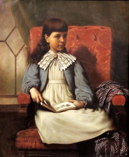 c Lewis Thomas Ives (American artist, 1833-1894) The Storybook