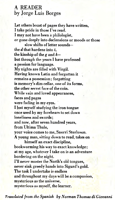 “A Reader” — Jorge Luis Borges – Biblioklept
