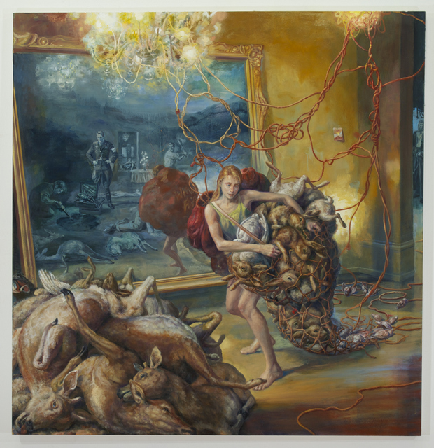 Julie-Heffernan-Self-Portrait-as-Gatherer_2013_Oil-on-canvas-68x66