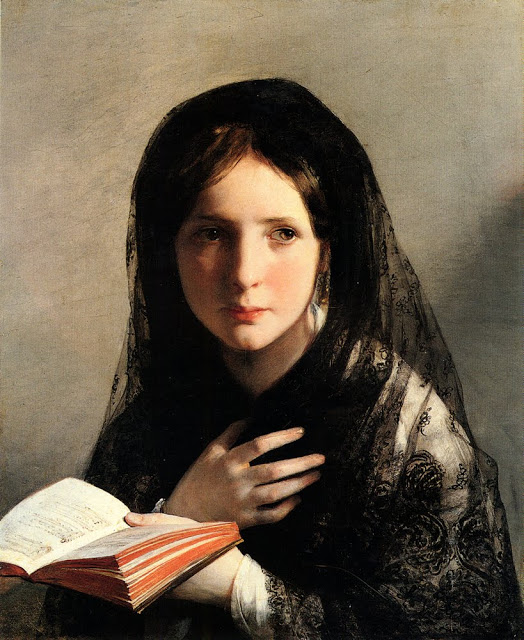 2aFriedrich von Amerling (Austrian-born artist, 1803-1887) In Traumen Versunken, 1835.