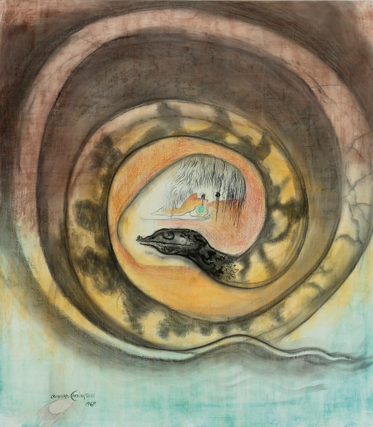 Snake 1969 gouache, ink, pastel and wax crayon on board 29.875 x 26.5 in