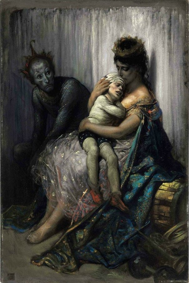 Gustave_Dore_-_'La_famille_du_saltimbanque,_l’enfant_blessé