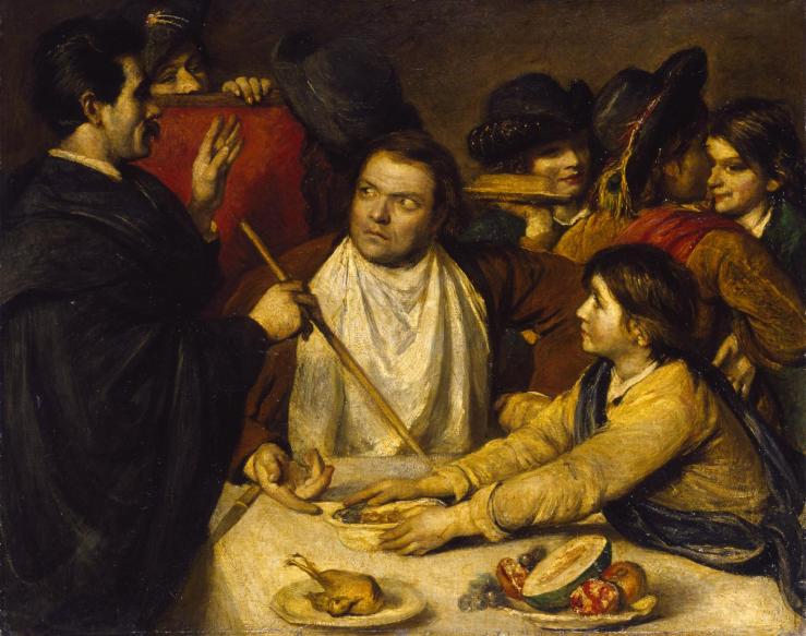 Sancho Panza Attended by his State Physician exhibited 1868 by Frederick Yeates Hurlstone 1800-1869