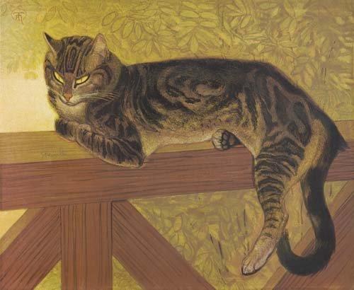 the-summer-cat-on-a-balustrade-1909