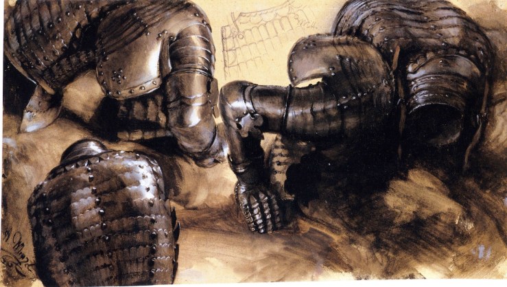 adolph-von-menzel-xx-cuirasses-lying-down-xx-kupferstichkabinett