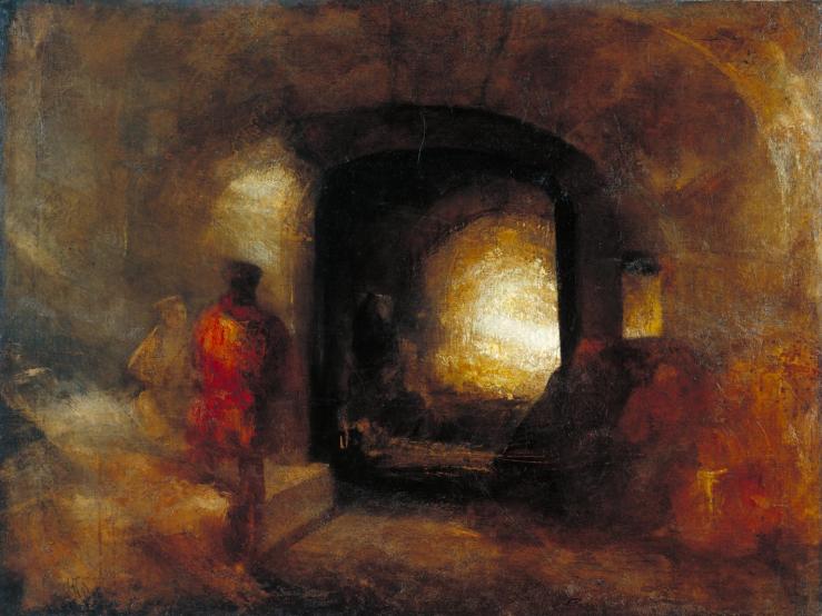 Figures in a Building c.1830-5 by Joseph Mallord William Turner 1775-1851