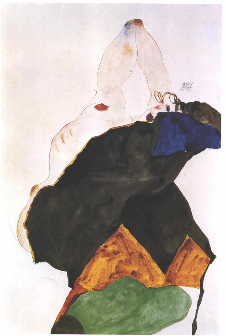 800px-Schiele_-_Mädchen_mit_erhobenen_Ellenbogen_-_1911