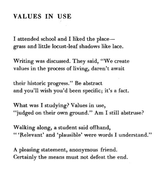 values in use