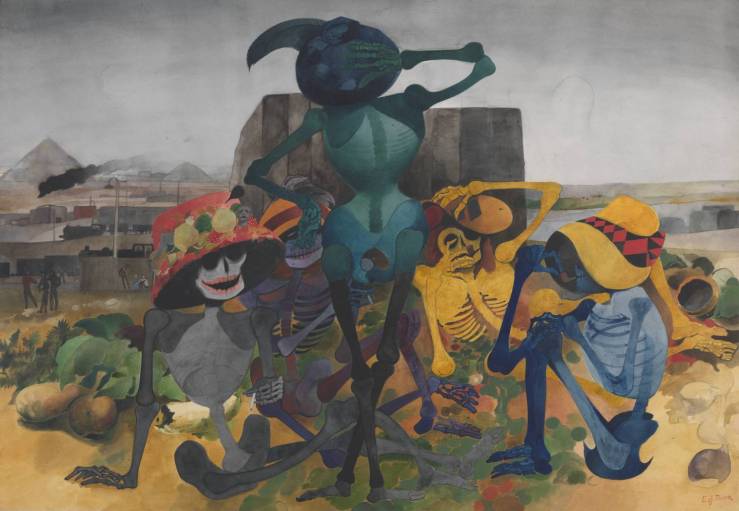 Skeleton Party circa 1952-4 by Edward Burra 1905-1976