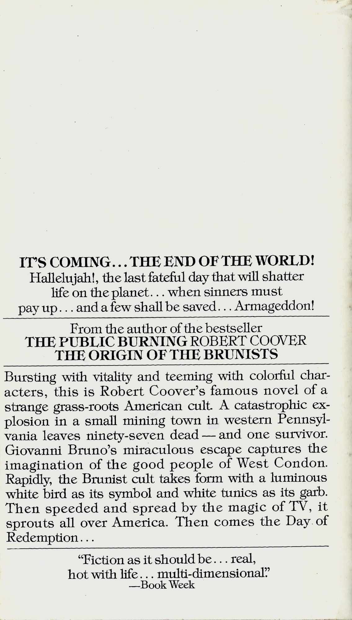 The Origin of the Brunists – Biblioklept